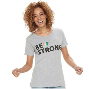 FAMILY FUN "BE STRONG" RAINBOW PRIDE GRAPHIC TEE